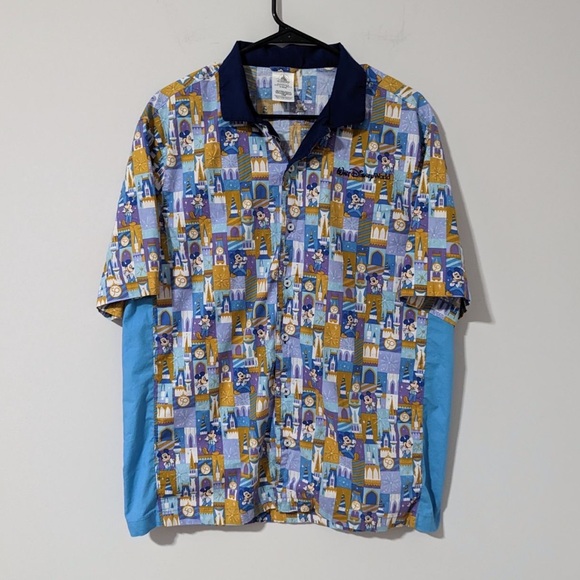 Walt Disney World 50th Anniversary Celebration Shirt Men's Size Medium Button Up - Picture 1 of 4